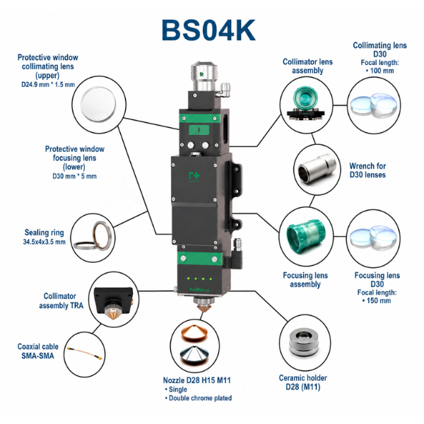 Consumables for laser cutting head BS04K Raytools®