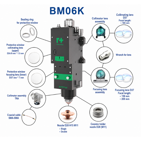 Consumables for laser cutting head BM06K Raytools®