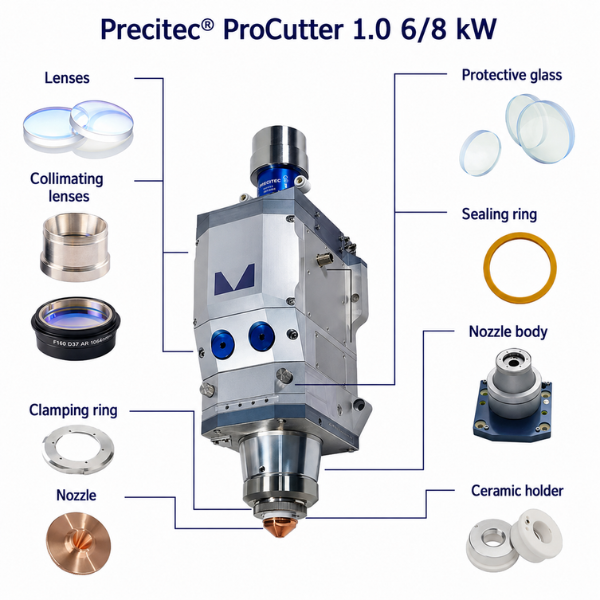 Precitec Laser Head Consumables® ProCutter 1.0 (6/8 kW)
