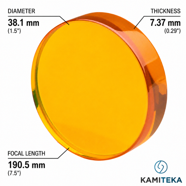 ZnSe D38.1 F190.5 Focusing Lens 7.37 mm (0097517)