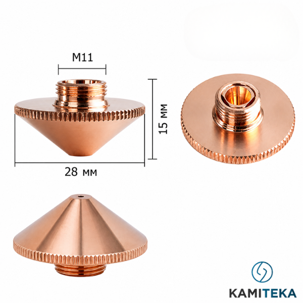 Nozzle Ø28 h15 M11 (double)