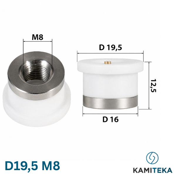 Ceramic nozzle holder 3D (D19.5 M8)