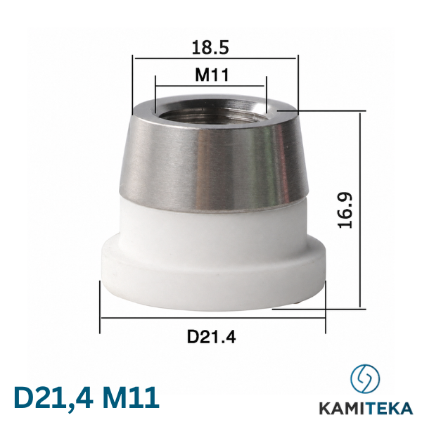 Ceramic nozzle holder 3D (D21.4 M11)