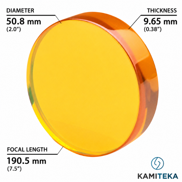 ZnSe D50.8 F190.5 9.65 mm focusing lens